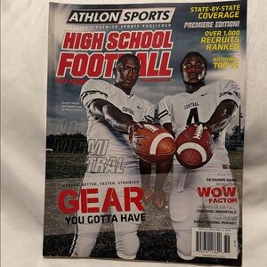 Wrangler High School Football Gear Magazine - Red and White